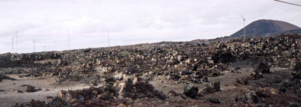 More Mars-like terrain in the north-west of the island